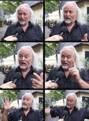 old man counting Meme Template