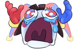 Pomni Crying Emoji Meme Template