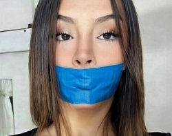 Young girl gagged with duct tape Meme Template