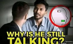 why is he still talking Meme Template