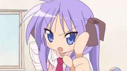 Kagami Hiiragi gives you a warning Meme Template