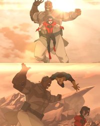 conquest tries killing oliver but big bro saves Meme Template