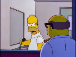 Homer Simpson Angry Microphone Meme Template