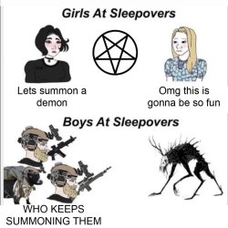 Girls at sleepovers Meme Template