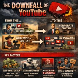 The "downfall" of YouTube Meme Template