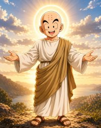 Krillin Jesus Meme Template