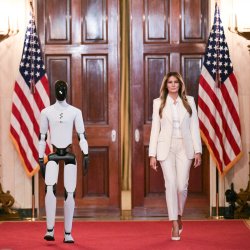 Melania and the Robot Meme Template