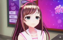 Kizuna AI Serious Face Meme Template