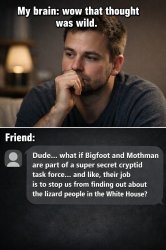 My cryptid friends Meme Template