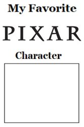 My Favorite Pixar Characters Blank Meme Meme Template