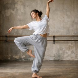 ballet dancer in loose clothing and no shoes Meme Template