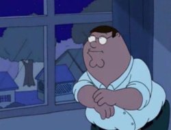 peter griffin looking out the window contemplating Meme Template