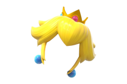 Princess Peach’s Wig With Earrings and crown Meme Template