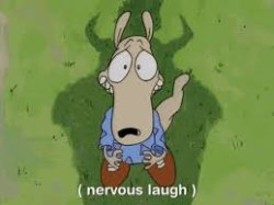 Rocko's Nervous Laugh Meme Template