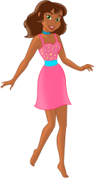 Gabriella Human Blue Pink Spakly Dress Meme Template