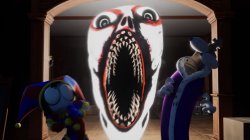 Creature behind Pomni and Kinger Meme Template