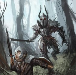 DND girl running away Meme Template