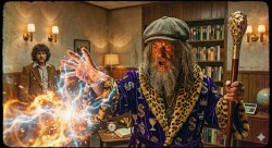 70s wizard Meme Template