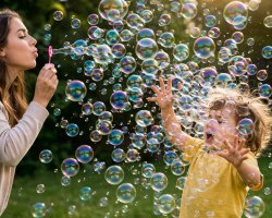 Bubbles in your face Meme Template