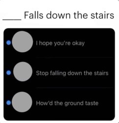 Fall stairs Meme Template