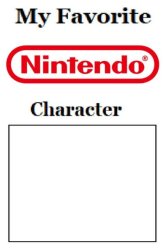 my favorite nintendo character Meme Template