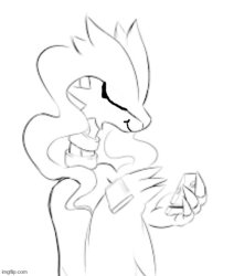 reshiram trying really hard not to laugh Meme Template