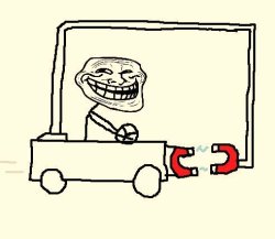 Trollface magnet car Meme Template
