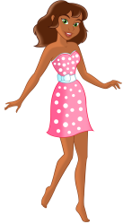 Human Gabriella Wearing Her Pink Dress Meme Template