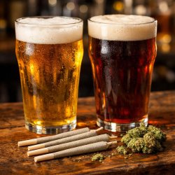beer pints and marijuana pinners Meme Template