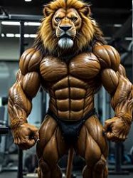 giga chad lion Meme Template