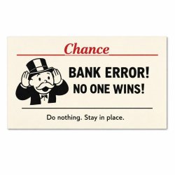 monopoly card bank error no one wins Meme Template