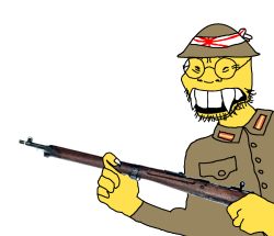 Japanese soldier soyjak Meme Template