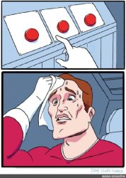 Three buttons meme template Meme Template