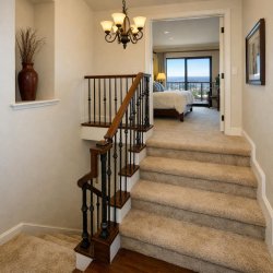 A staircase in a 3-bedroom penthouse leading only to a single be Meme Template