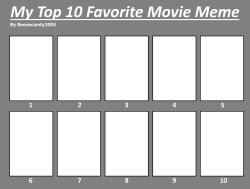 Top 10 favorite movies Meme Template