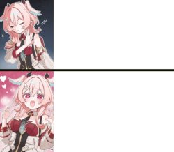 Linnea in Drake Meme Template