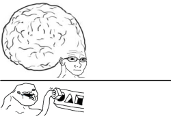 smart / dumb Meme Template