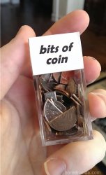 Bits of coin Meme Template