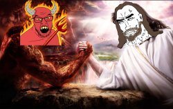 Satan vs Jesus Meme Template