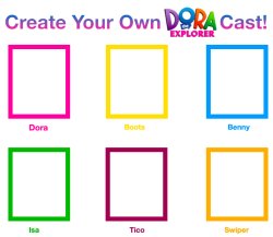 Create Your Own Dora The Explorer Cast! Meme Template