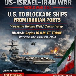 US–Israel–Iran War (World War 3 DLC)  US to blockade ships from Meme Template