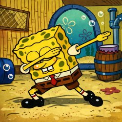 Spongebob dabbing Meme Template