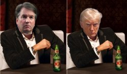 Brett Kavanaugh and Trump most interesting men Meme Template