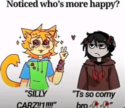 Noticed who's more happy? Meme Template