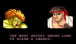 street fighter ryu defeats blanka Meme Template