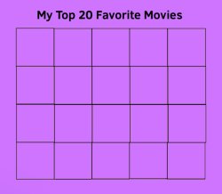 Top 20 Favorite Movies Meme Template