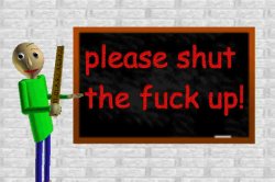 baldi stfu Meme Template