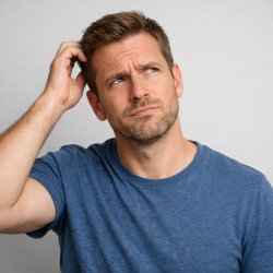 white guy scratches head with a questioning look on his face Meme Template