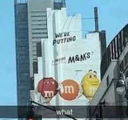 we're putting inside m&ms Meme Template