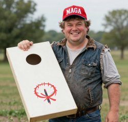 MAGA cornhole champion Arbie RB 60 Meme Template
